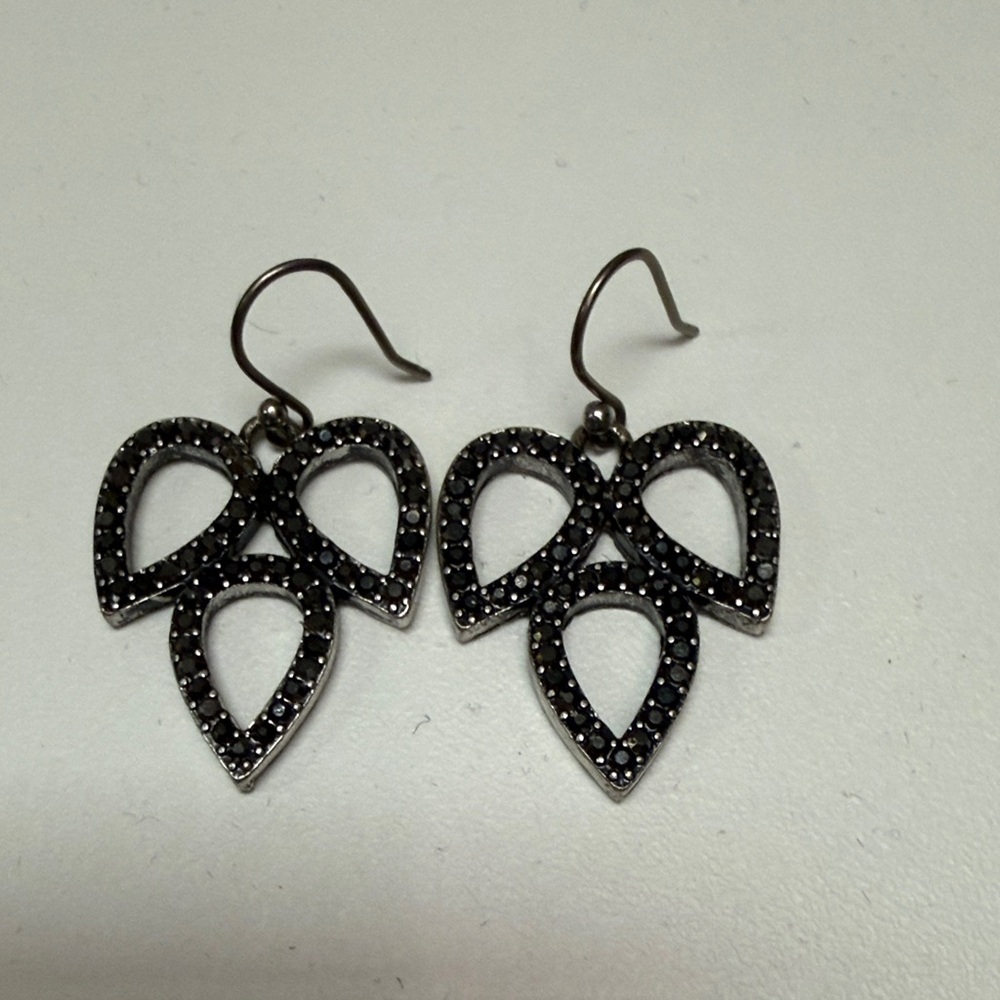 Lucky Brand Black Teardrop Earrings
